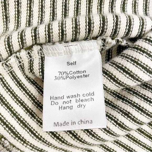 Mod Ref | Striped Cotton Top Relaxed Fit Black White Size Small Medium - Picture 5 of 6